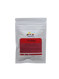 Cytomel by Norma Pharma, 50 tablets at 25mcg each, for metabolism and thyroid support.