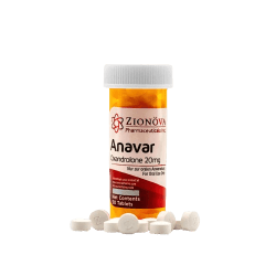 Zionova Anavar 20mg per tablet - Bottle of 50 tablets for enhanced bodybuilding and performance