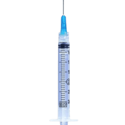 Pack of 10 syringes, 25 gauge with 3ml capacity for reliable injection use.