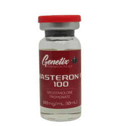 Masteron Propionate Genetix Pharma 10ml vial at 100mg/ml for cutting cycles and lean muscle growth.