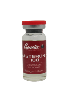 Masteron Propionate Genetix Pharma 10ml vial at 100mg/ml for cutting cycles and lean muscle growth.