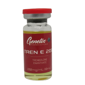 Trenbolone Enanthate 200mg/ml vial by Genetix Pharma for muscle growth and fat loss.