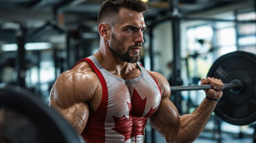 Understanding the ‘400’ Factor – High-Dose Steroids and Their Effects A muscular athlete lifting heavy weights in a gym, representing the potential strength gains from high-dose steroid use.