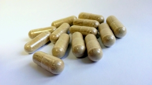 Capsules on a light background