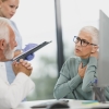 Doctor reviewing results with a patient