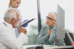 Doctor reviewing results with a patient