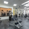 Gym interior with strength and cardio equipment