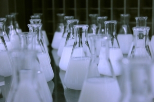 Laboratory flasks used for quality testing