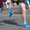 Runners in a city marathon