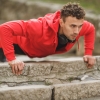 Man doing push-ups outdoors