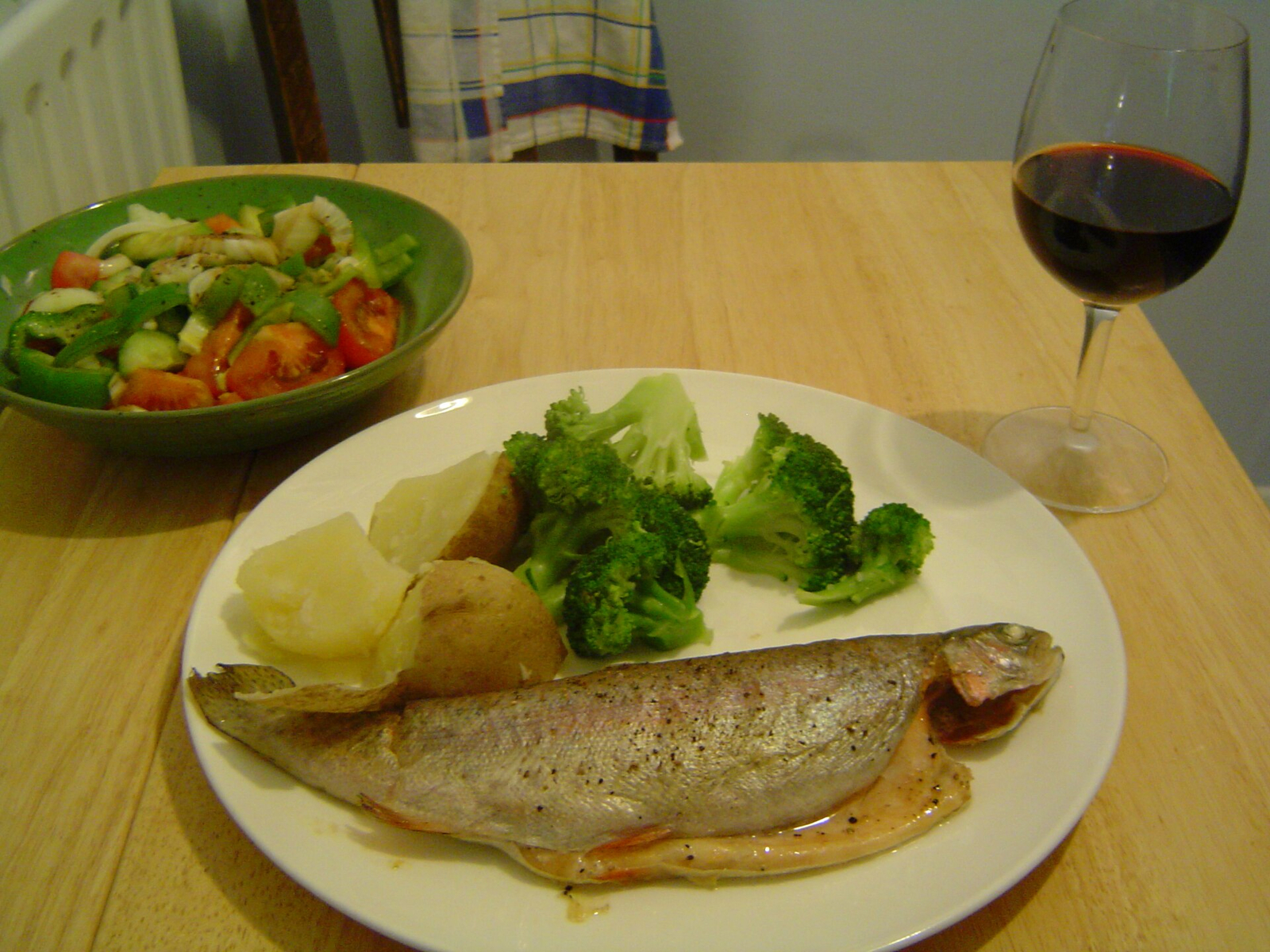 Baked Trout Amandine with Green Beans