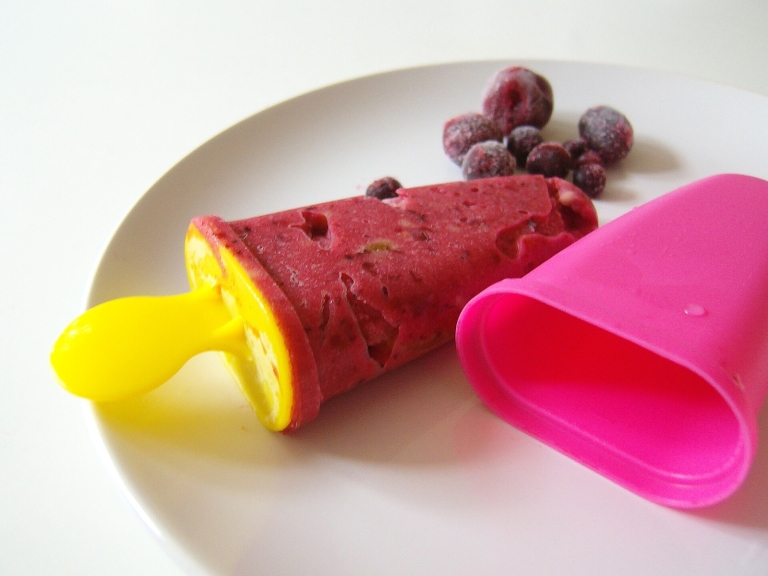 Berry Yogurt Protein Popsicles