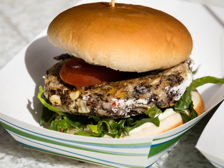 Bison Burgers with Sweet Potato Wedges