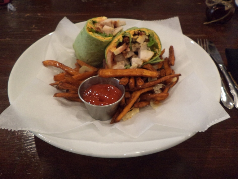 Chicken Bacon Ranch Wraps with Fries