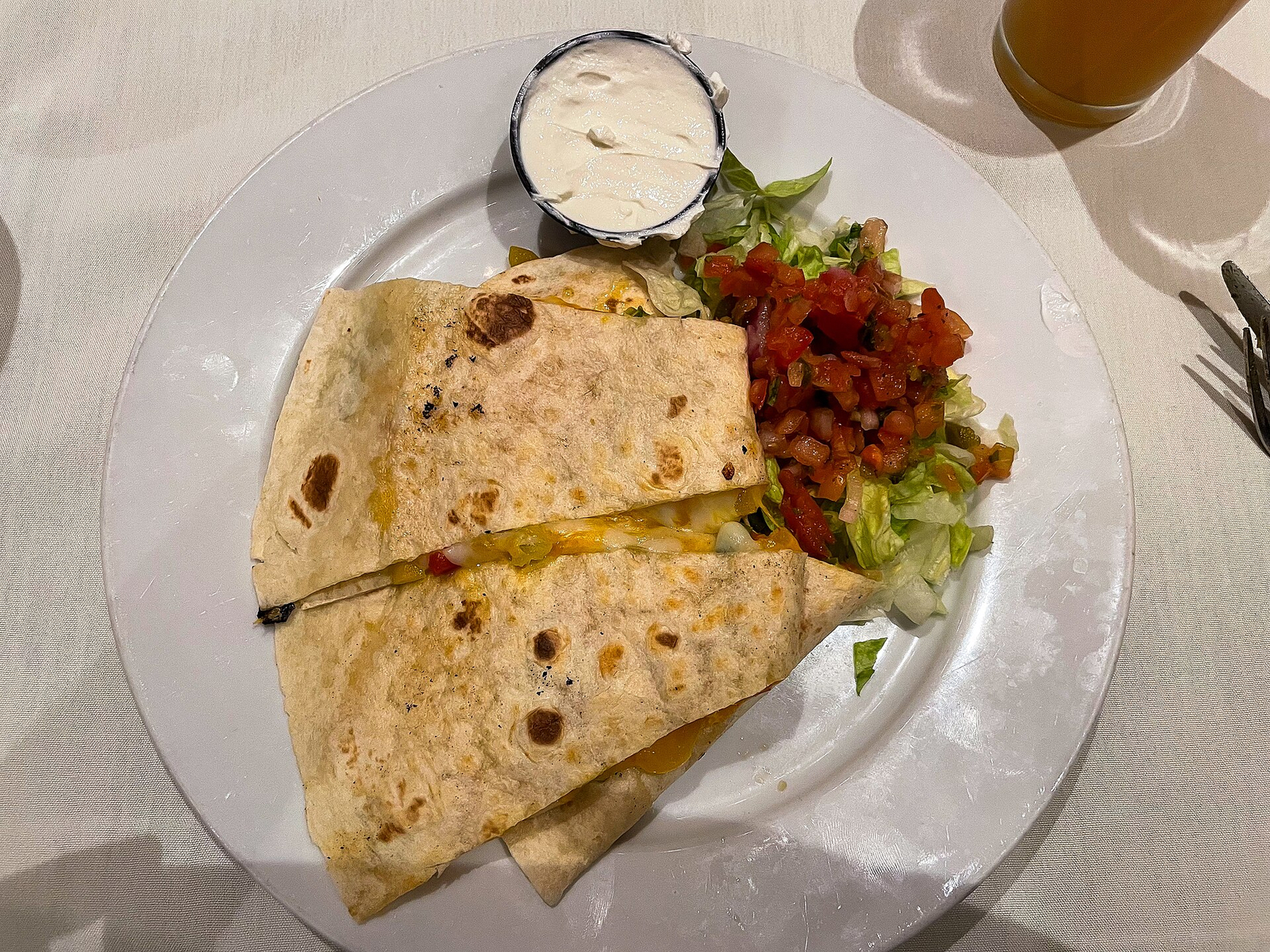 Chicken, Bean and Cheese Quesadillas