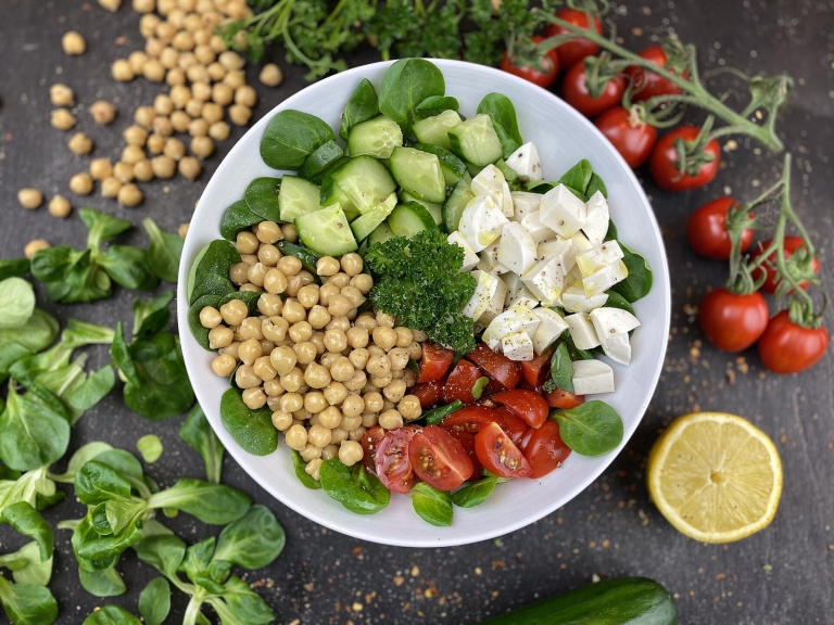 Chickpea and Tuna Mediterranean Salad