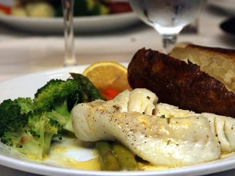 Cod and Sweet Potato Bake with Spinach