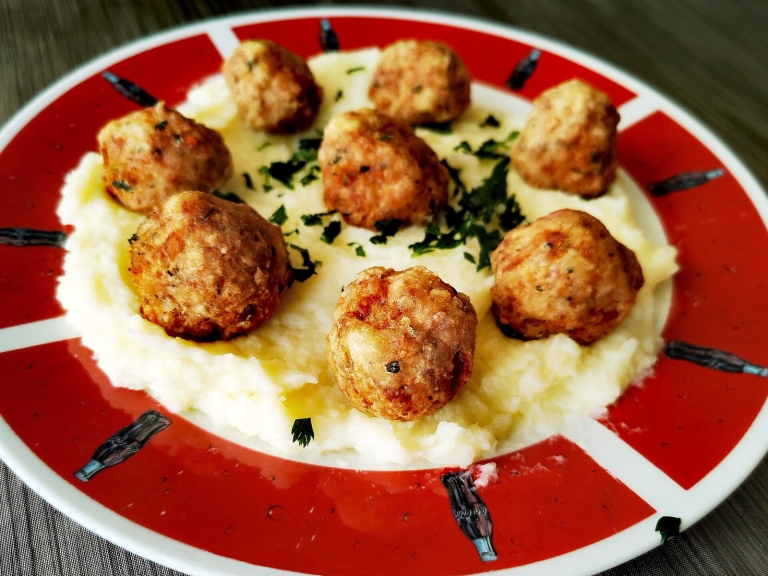 Greek Turkey Meatballs with Lemon Rice