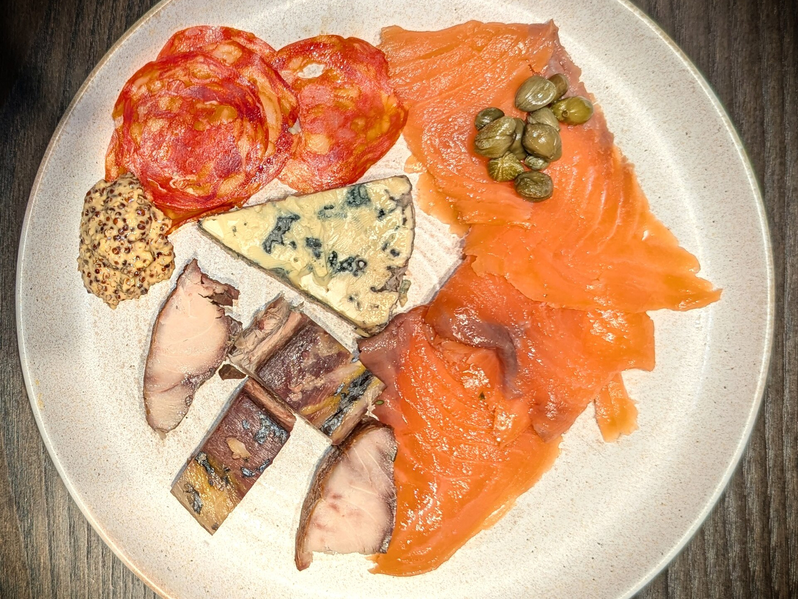 Salmon Breakfast Plate with Eggs and Rye