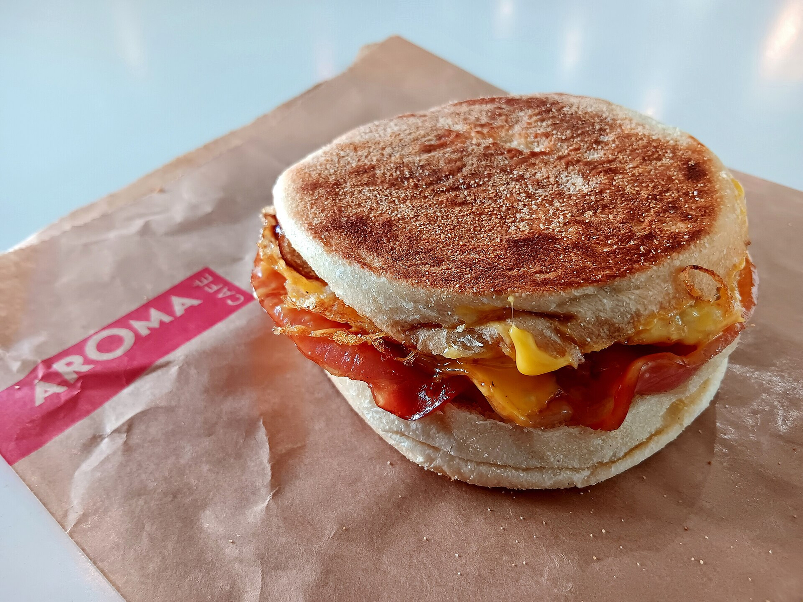 Peameal Egg White Breakfast Muffin
