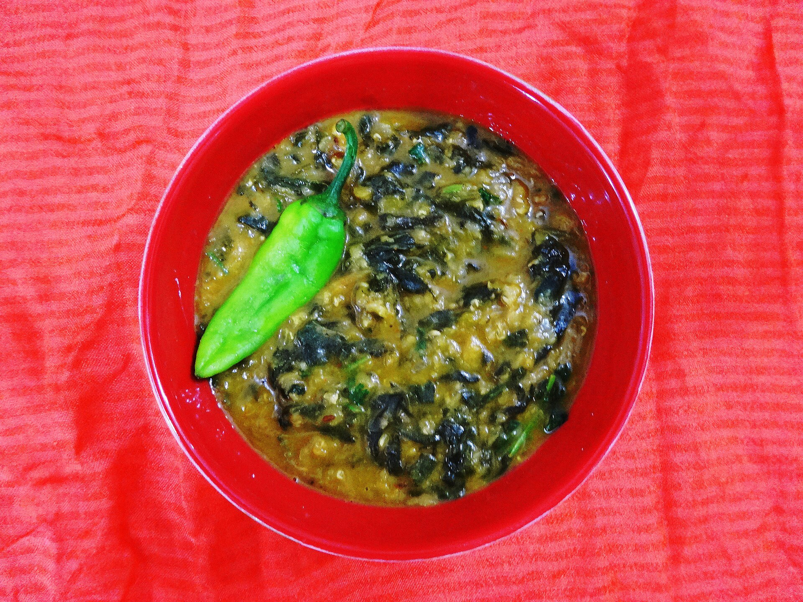 Red Lentil Dal with Spinach