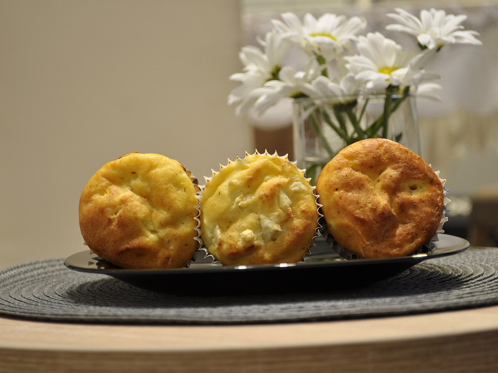 Ham and Cheddar Protein Muffins