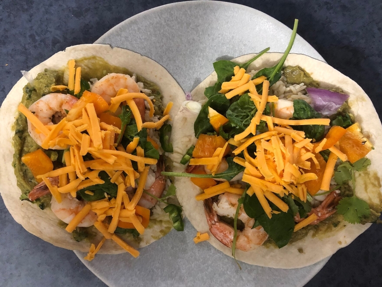 Chili Lime Shrimp Tacos with Crunchy Slaw