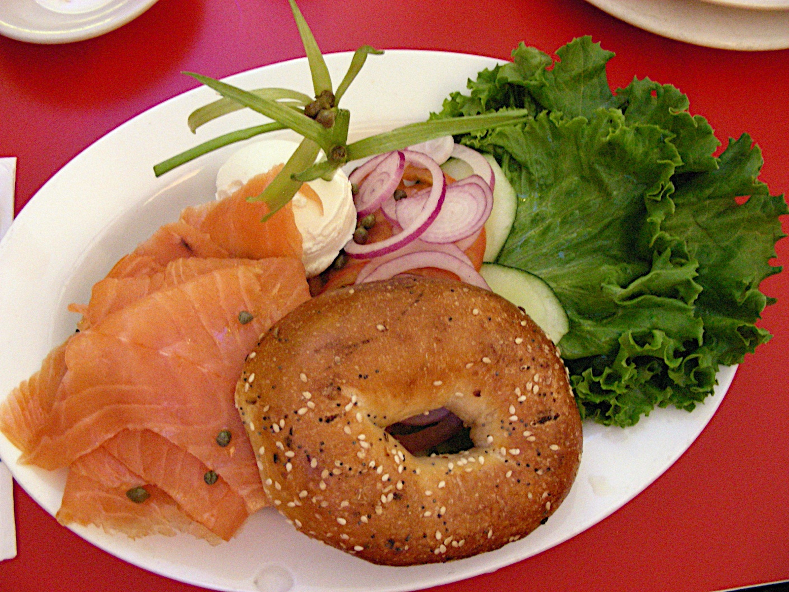 Smoked Salmon Style Bagel with Herbed Cream Cheese