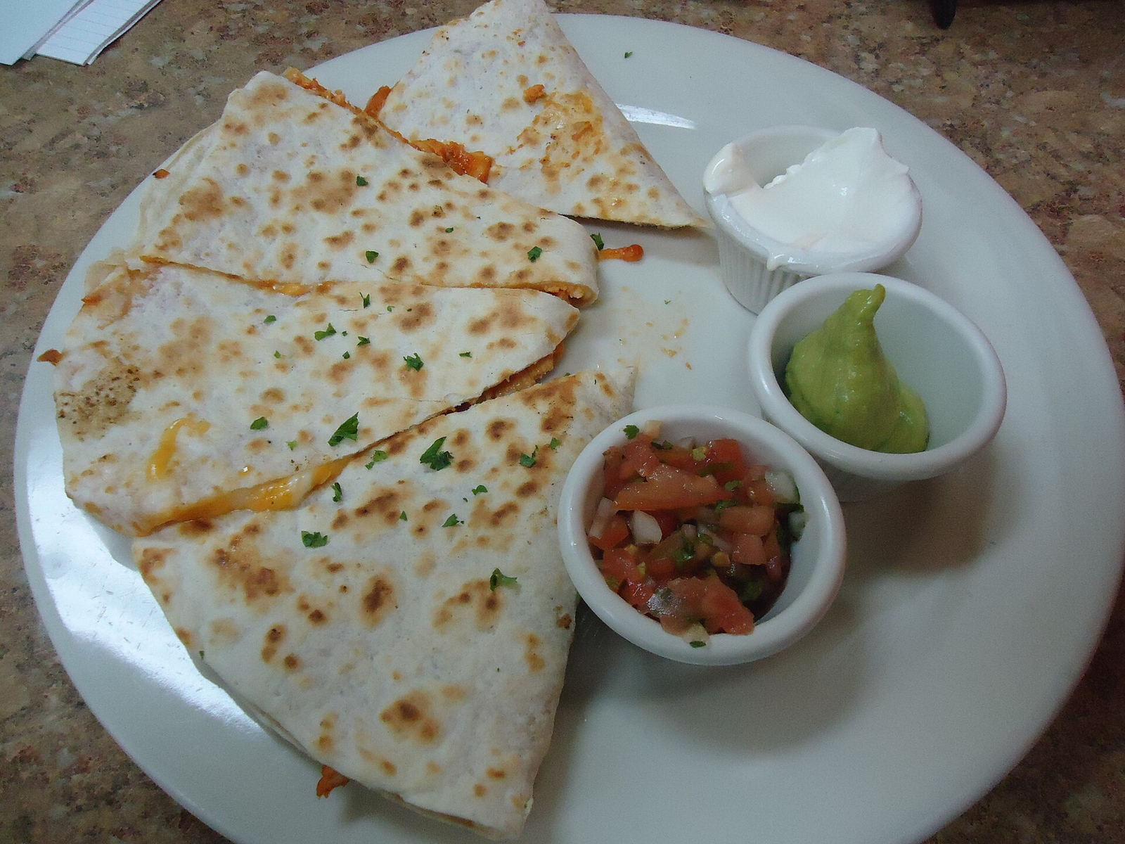 Triple Chicken Quesadilla Stack