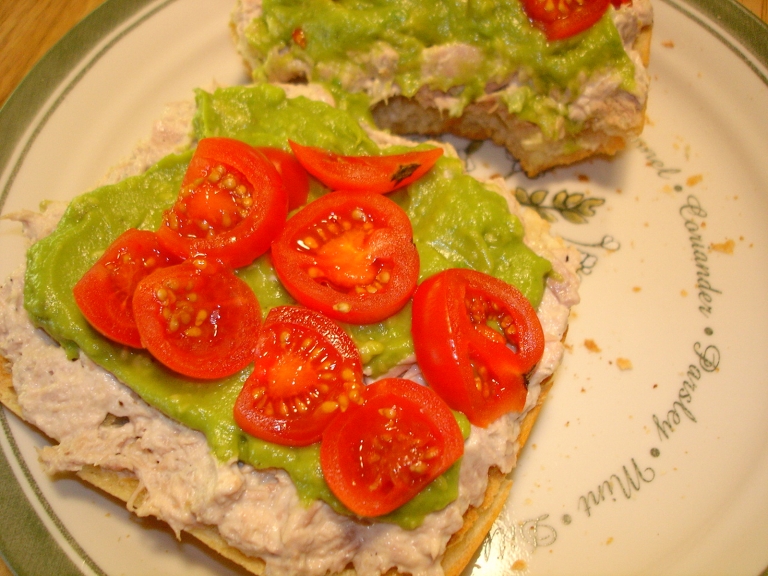 Tuna Rice Cake Stacks