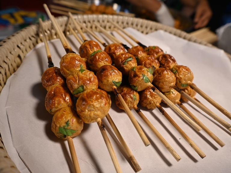 Turkey Meatball Snack Skewers