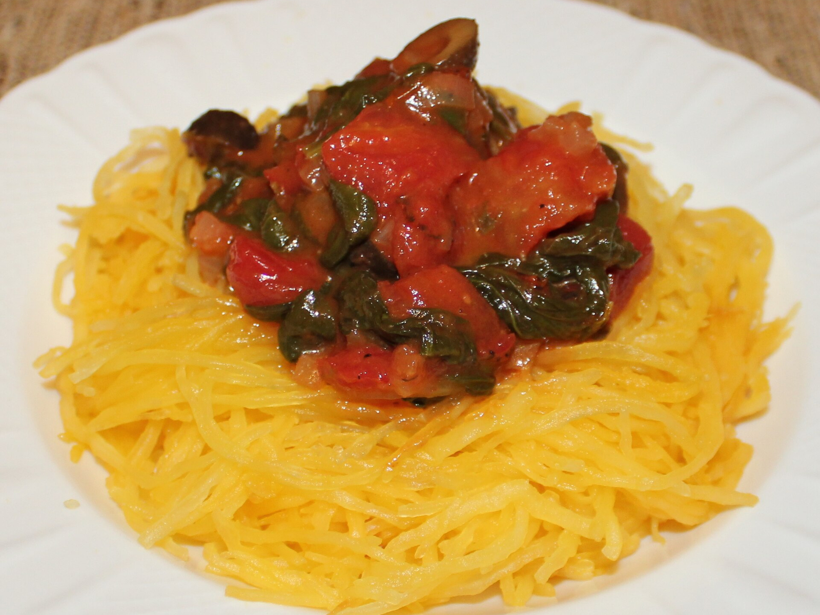 Pesto Turkey Meatballs with Spaghetti Squash