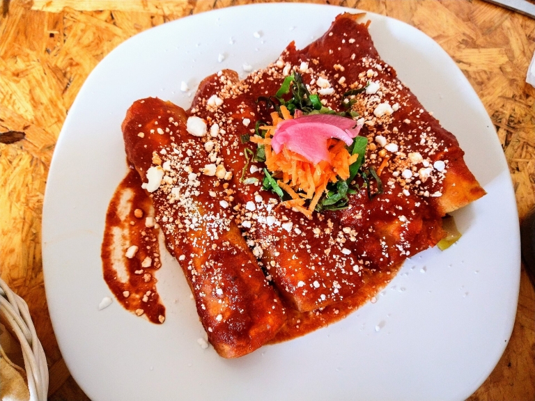 Black Bean and Sweet Potato Enchiladas (Vegan)