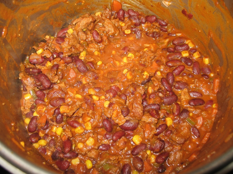 Three-Bean Chili with Bulgur (Vegan)