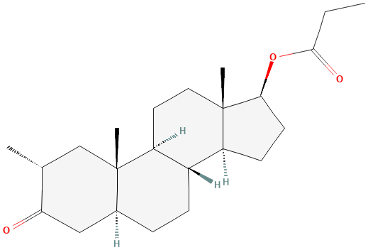 2D structure of Drostanolone propionate