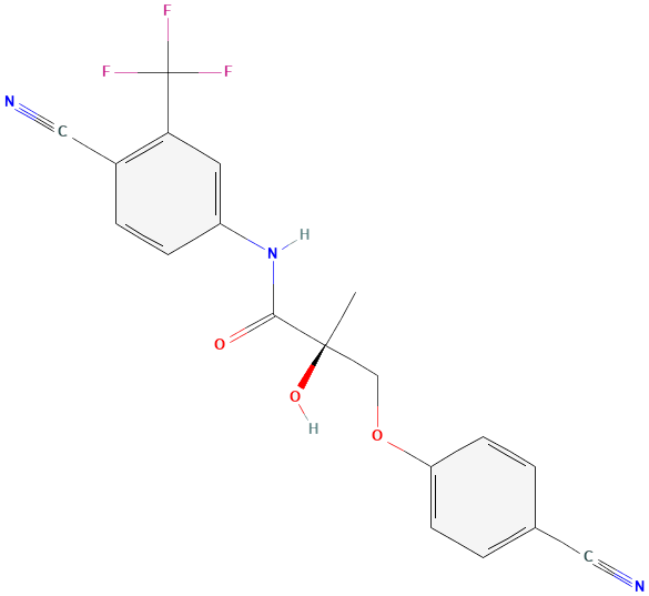 2D structure of Enobosarm (ostarine)