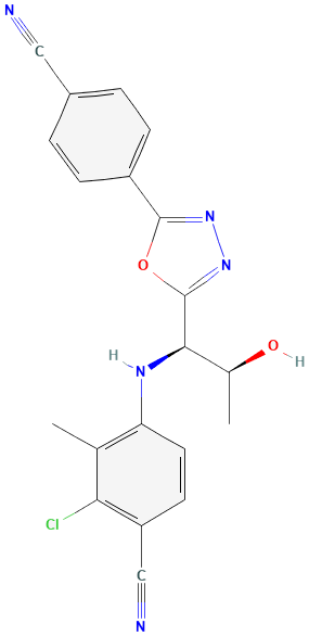 2D structure of Testolone (RAD-140)