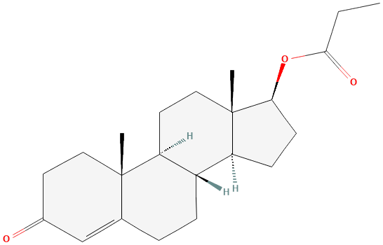 2D structure of Testosterone propionate