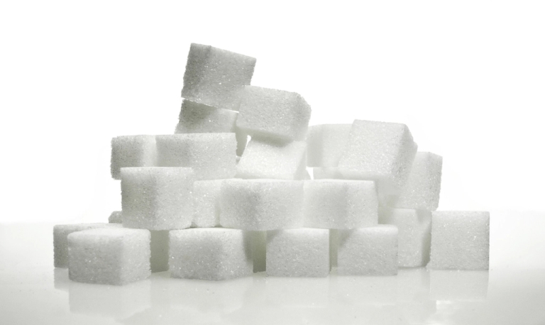 Stacked sugar cubes