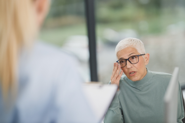 Woman at a health appointment